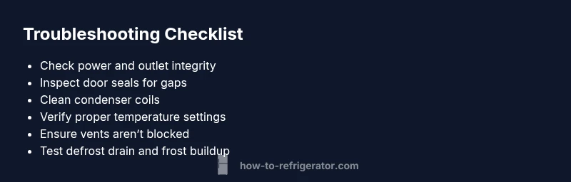 Checklist for Samsung fridge troubleshooting