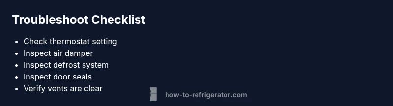 Checklist for diagnosing fridge freezing issues