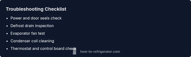 Checklist for LG fridge not cooling troubleshooting