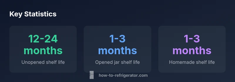 Infographic showing shelf life ranges for refrigerator pickles