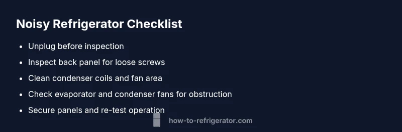 Checklist for diagnosing noisy refrigerator