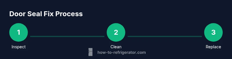 Process diagram for fixing refrigerator door seal