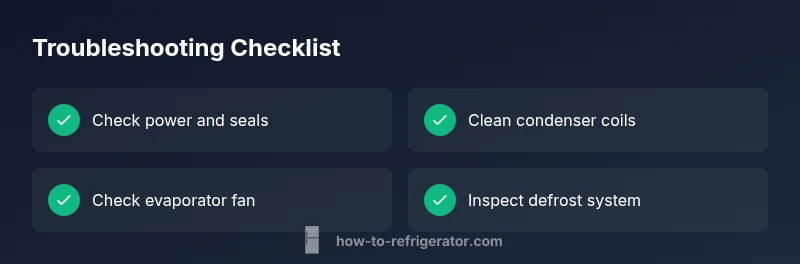 Checklist for diagnosing Kenmore fridge cooling problems
