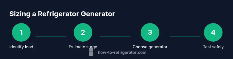 Process flow for sizing a backup generator for a refrigerator