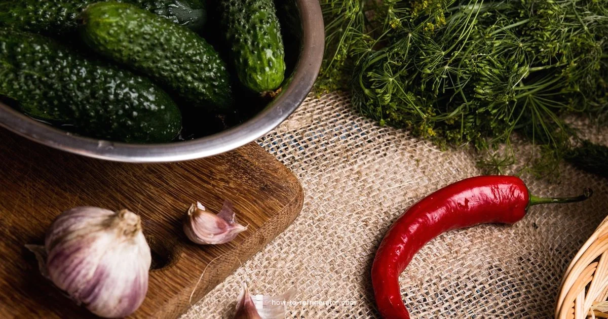 Dill Pickles in the Fridge - How To Refrigerator