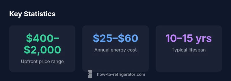 Infographic showing refrigerator cost ranges and ownership