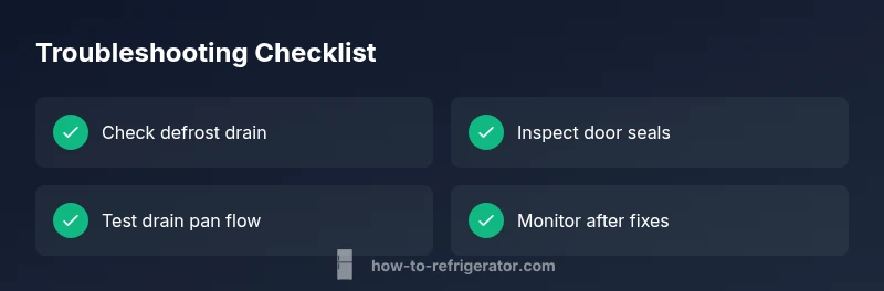 Checklist for fixing water in fridge drain