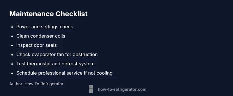 Checklist for fridge maintenance and quick fixes
