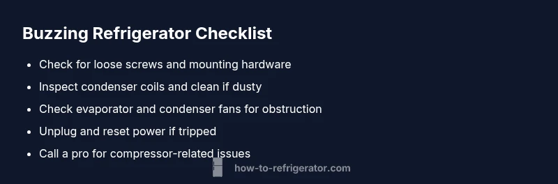 Checklist for buzzing refrigerator repair
