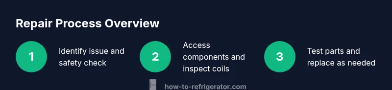 Infographic showing Kenmore repair steps