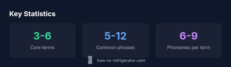 Statistics about English refrigerator terminology