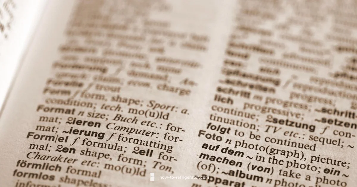 Defined Term - How To Refrigerator