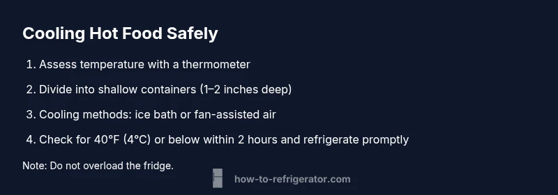 Process diagram for cooling hot foods safely