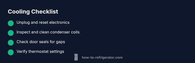 Checklist for troubleshooting a fridge that stops cooling
