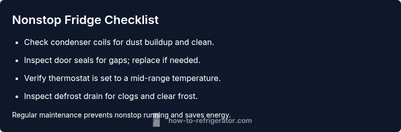Checklist for diagnosing refrigerator running nonstop