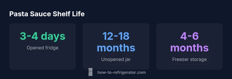 Infographic showing shelf life: opened 3-4 days, unopened 12-18 months, freezer 4-6 months