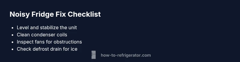 Checklist for fixing refrigerator noise