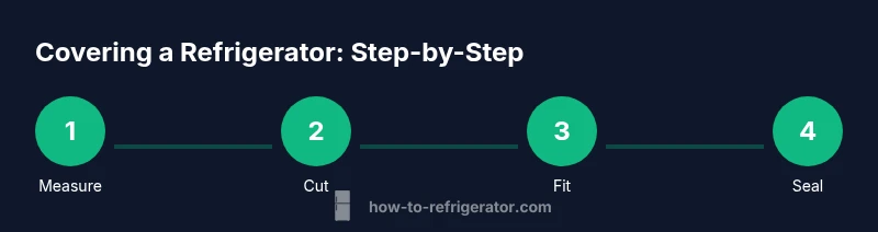 Process diagram for covering a refrigerator