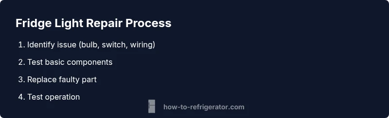 Process diagram for fridge light repair